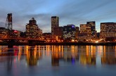 Photo:  Portland Oregon at dusk